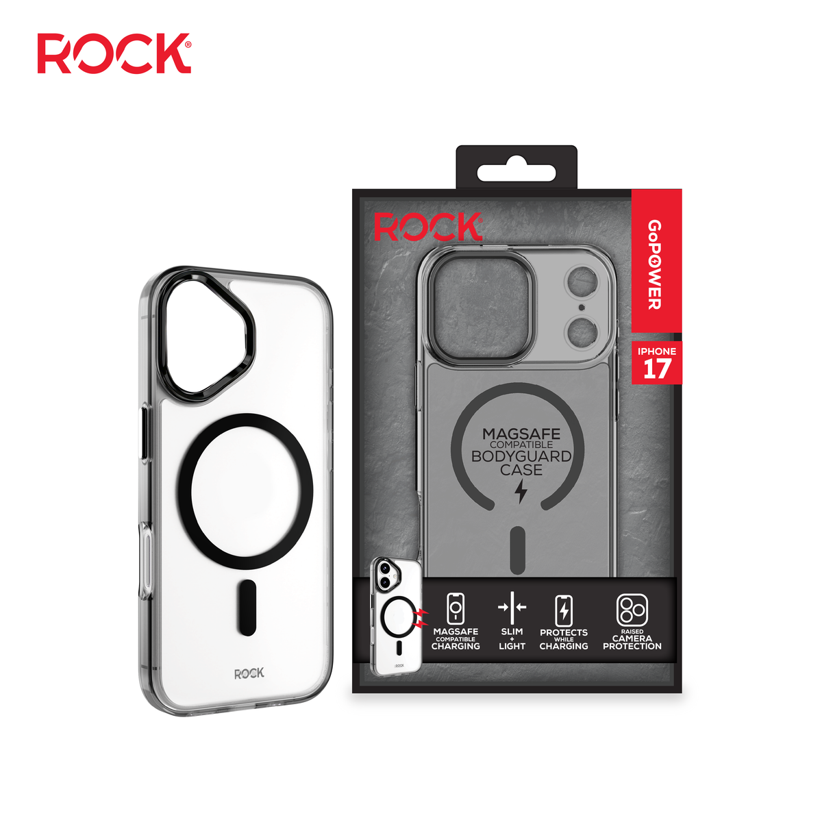Rock Go Power MagSafe BodyGuard Case for iPhone 17