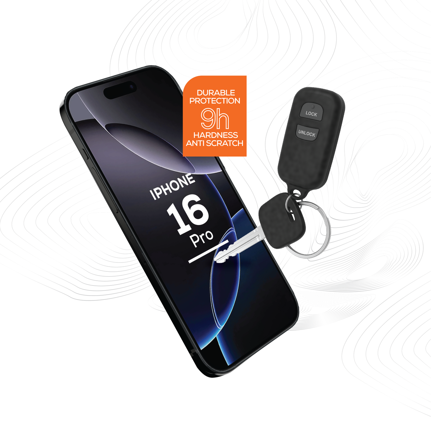 Rock Tempered Glass Screen Protection For iPhone 16 Pro