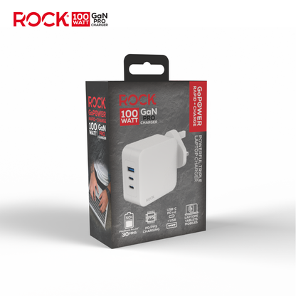 Rock Go Power Pro 100 Watt GaN Triple Wall Charger