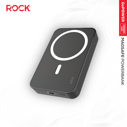 Rock Go Power 10,000 mAh Magsafe Power Bank, Provides 2 Charges