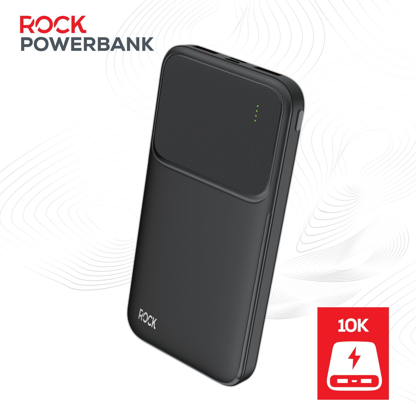 Rock Go Power 10,000 mAh Power Bank, 2 charges