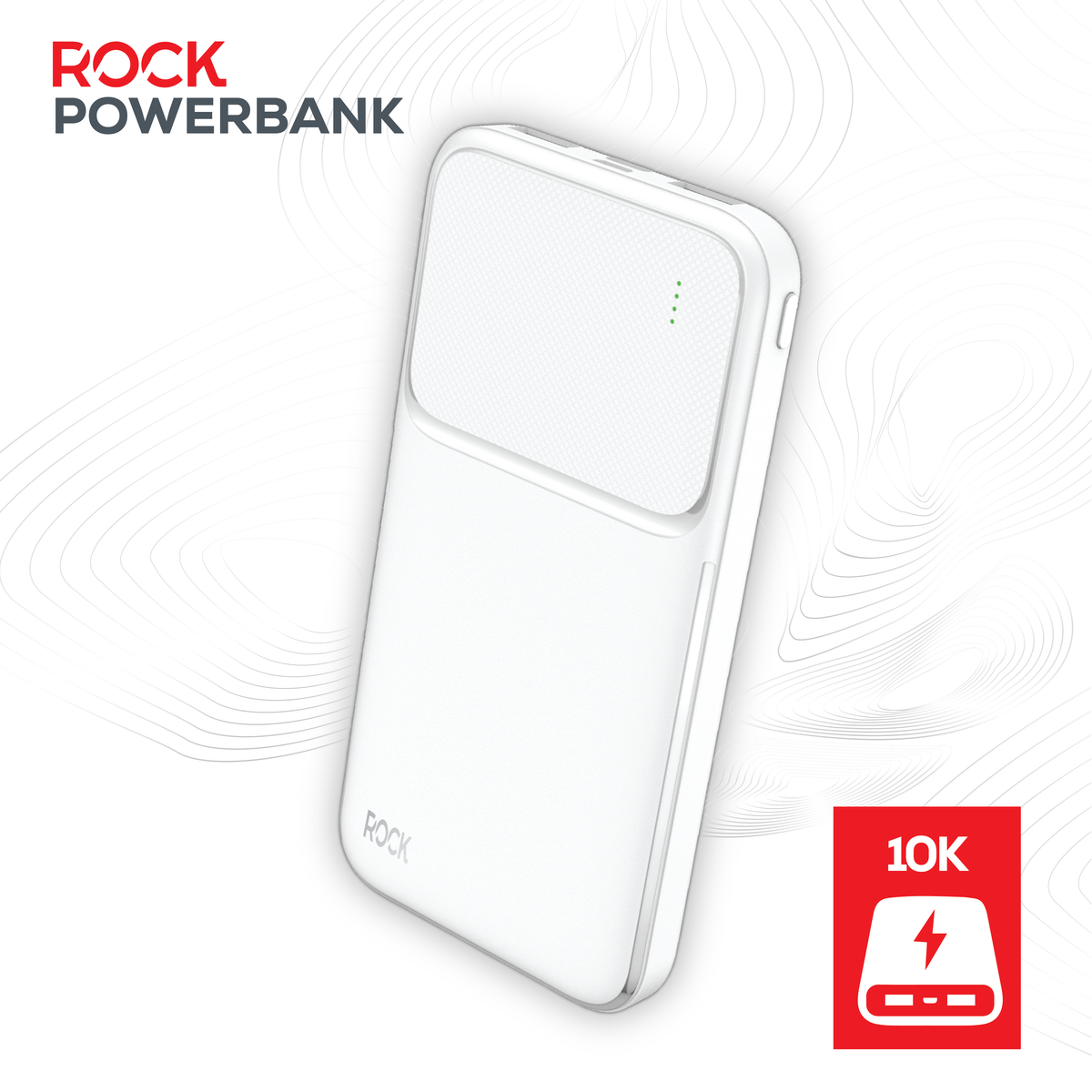 Rock Go Power 10,000 mAh Power Bank, 2 charges