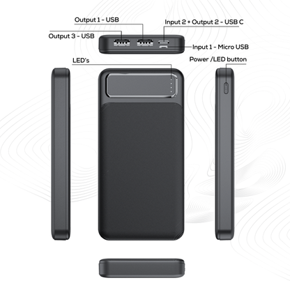 Rock Go Power 20,000 mAh Power Bank, 5 charges