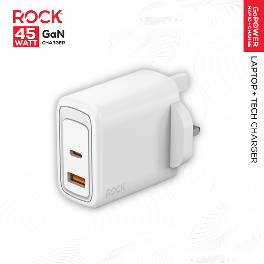 Rock Go Power 45 Watt Dual Port GaN charger