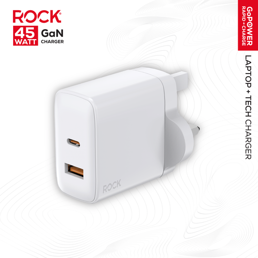 Rock Go Power 45 Watt Dual Port GaN charger