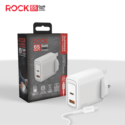 Rock Go Power Pro 65 Watt Dual Port GaN charger