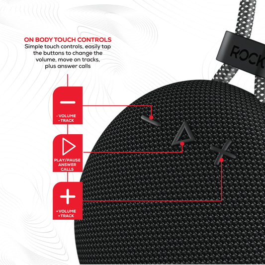 Rock Move Portable Bluetooth Speaker Black