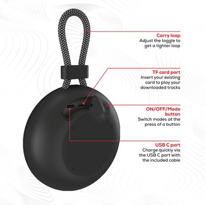 Rock Move Portable Bluetooth Speaker Black