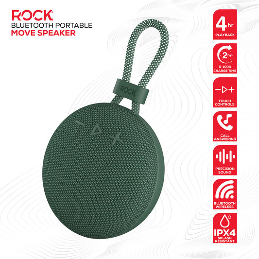 Rock Move Portable Bluetooth Speaker Green