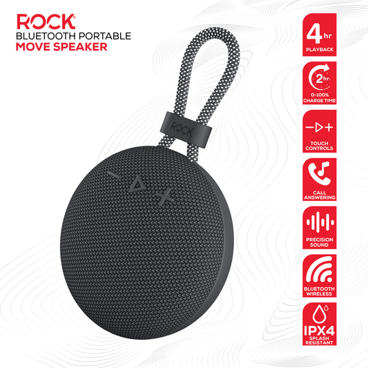 Rock Move Portable Bluetooth Speaker Grey