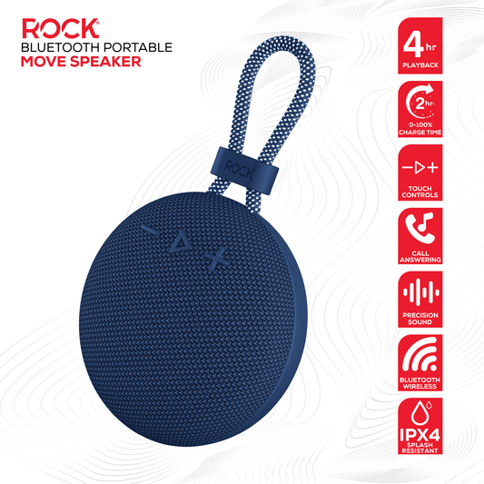 Rock Move Portable Bluetooth Speaker Blue