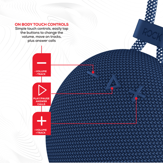 Rock Move Portable Bluetooth Speaker Blue