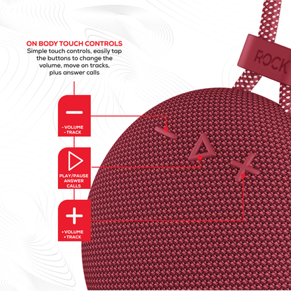 Rock Move Portable Bluetooth Speaker Red