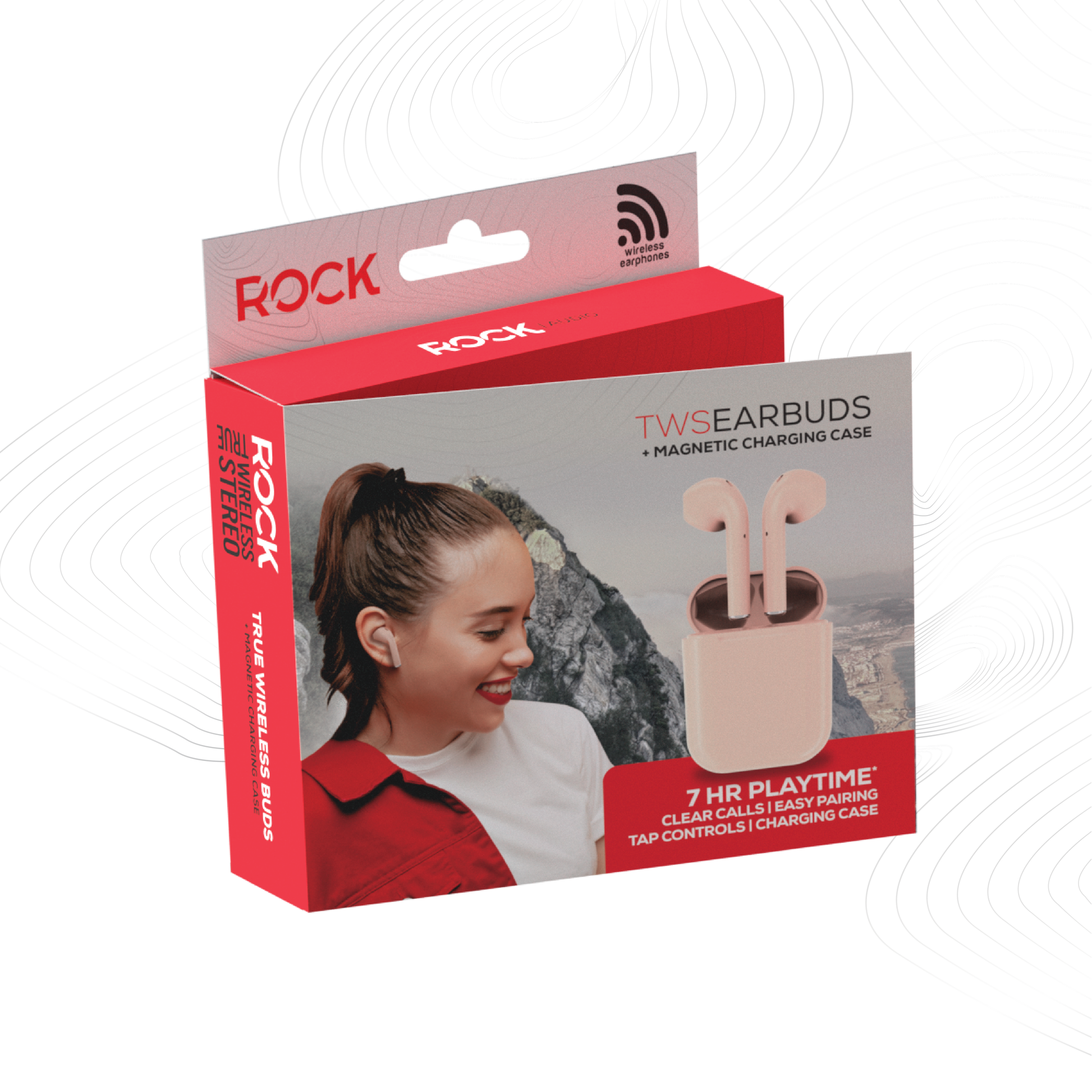 Rock’s TWS earphones offer around 7 hours of playback using the buds + the charging case. Compatible with Apple & Android devices. Comfort-fit earbuds. Sensitive touch controls on the buds enabling forward, rewind, volume, call answering and Siri/Google Assistant control. 10m range. Bluetooth V5.0 for better connectivity.  Call answering enabled. Superior audio quality delivers crystal clear sound. USB Type C charging port 