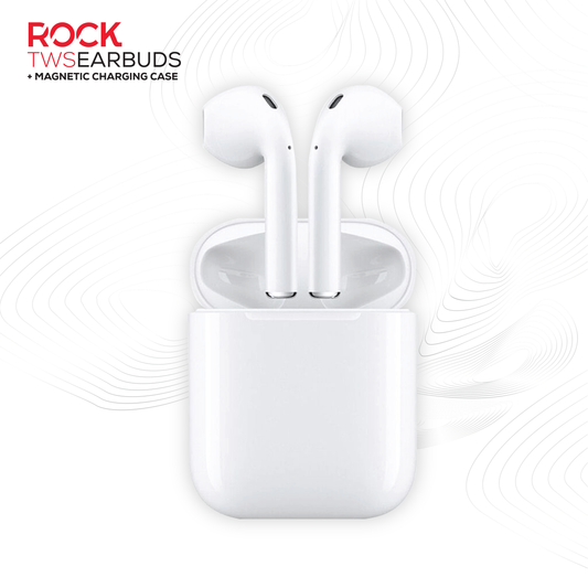 Rock’s TWS earphones offer around 7 hours of playback using the buds + the charging case. Compatible with Apple & Android devices. Comfort-fit earbuds. Sensitive touch controls on the buds enabling forward, rewind, volume, call answering and Siri/Google Assistant control. 10m range. Bluetooth V5.0 for better connectivity.  Call answering enabled. Superior audio quality delivers crystal clear sound. USB Type C charging port 