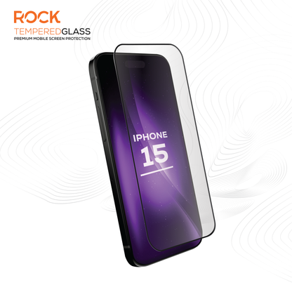 Rock Tempered Glass Screen Protection For iPhone 15