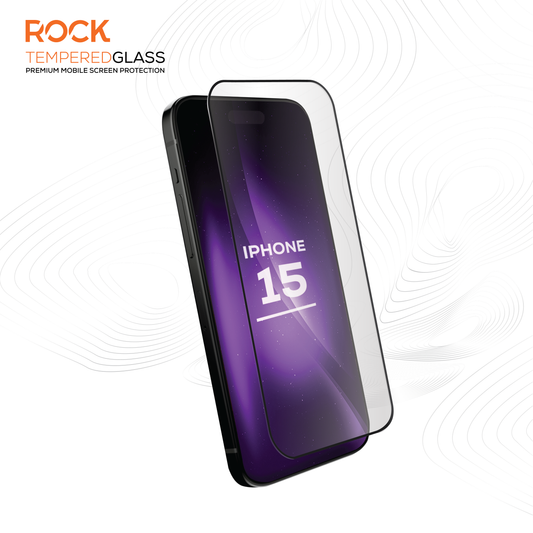 Rock Tempered Glass Screen Protection For iPhone 15