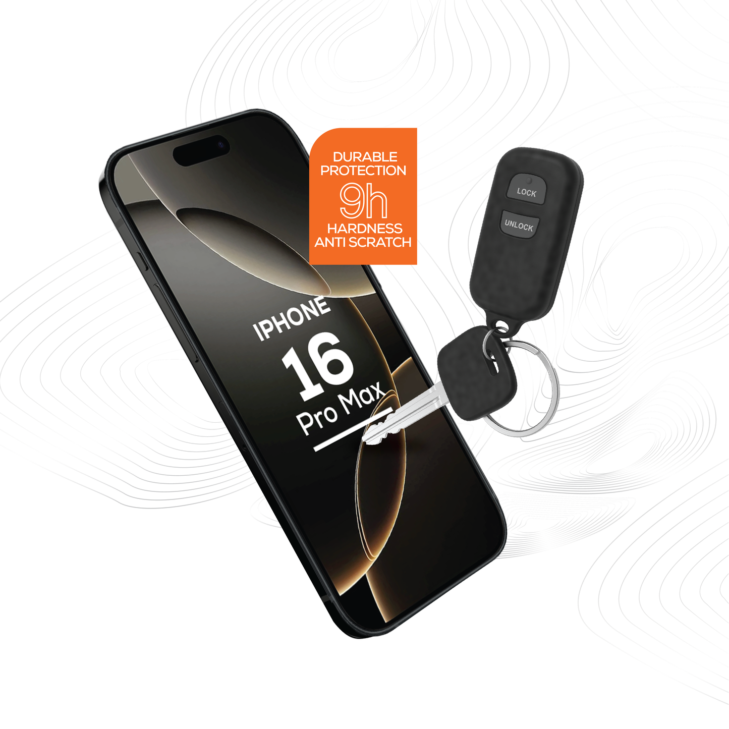 Rock Tempered Glass Screen Protection For iPhone 16 Pro Max