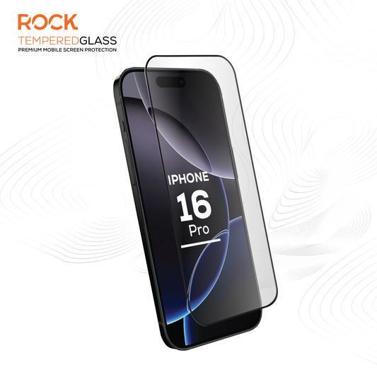 Rock Tempered Glass Screen Protection For iPhone 16 Pro