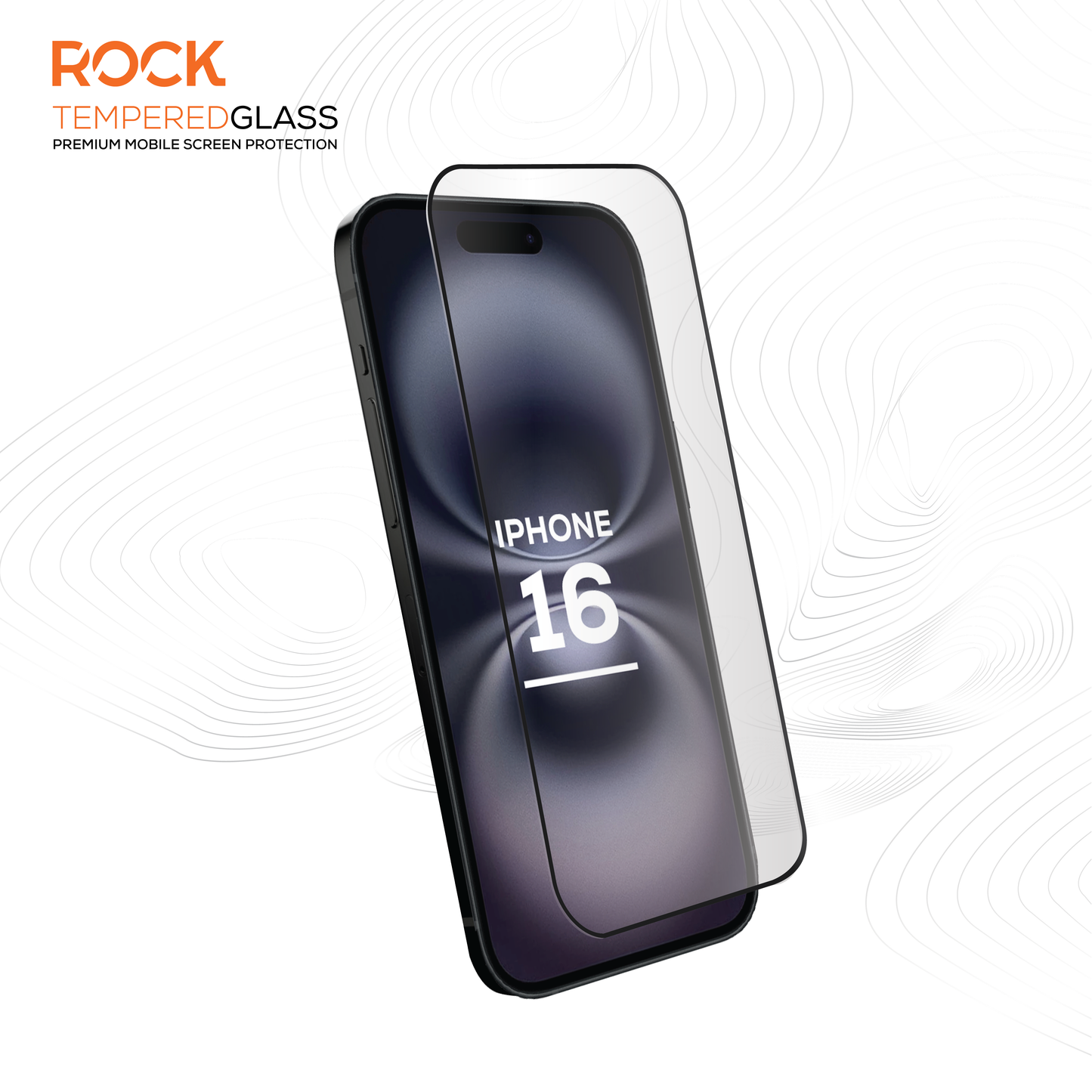 Rock Tempered Glass Screen Protection For iPhone 16