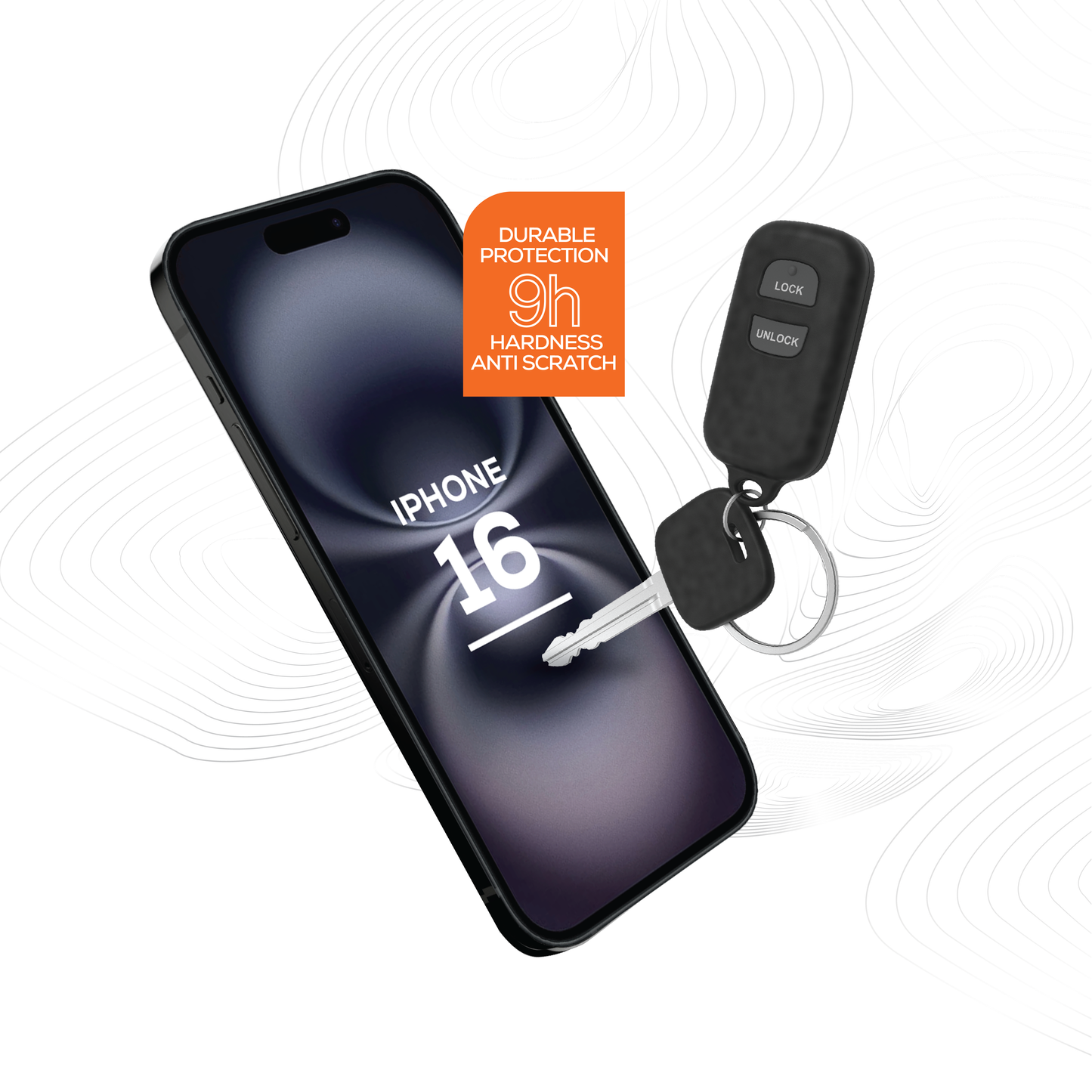 Rock Tempered Glass Screen Protection For iPhone 16