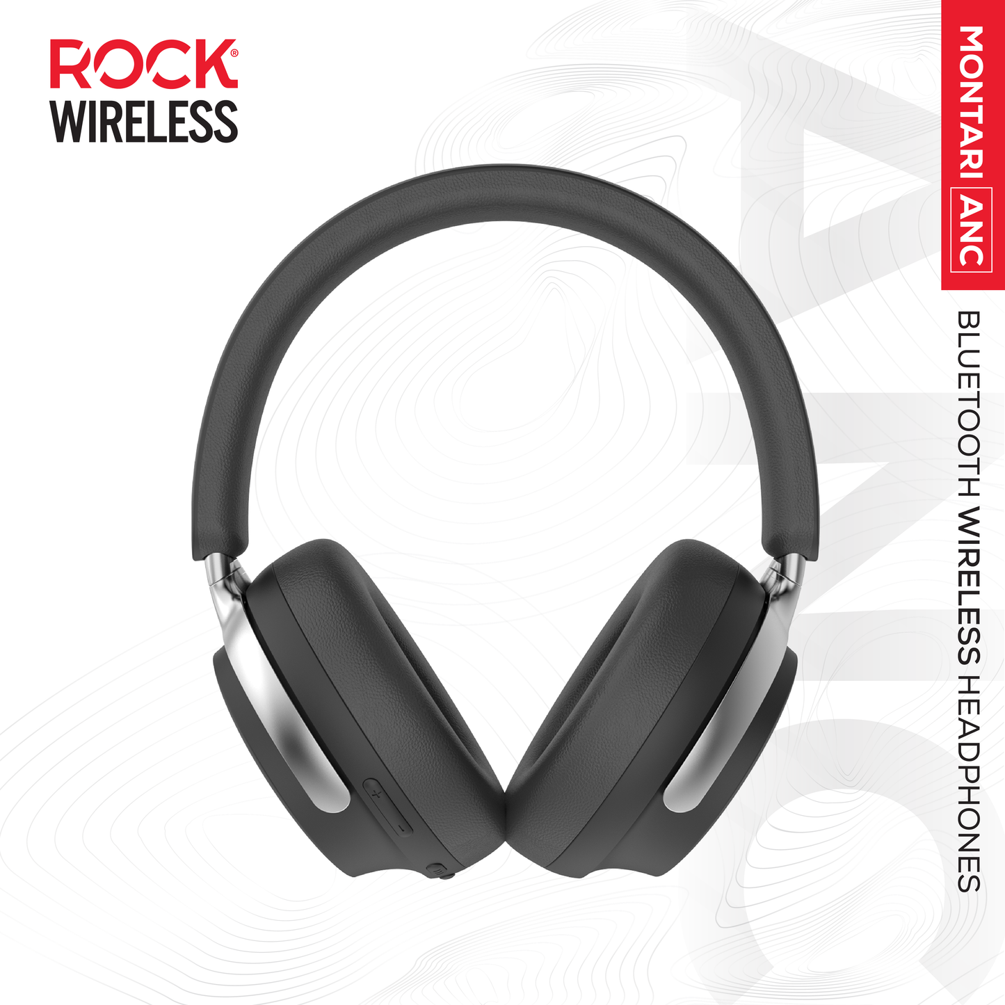 Rock Montari ANC Bluetooth On-Ear Headphones with 42 hour Playback - White