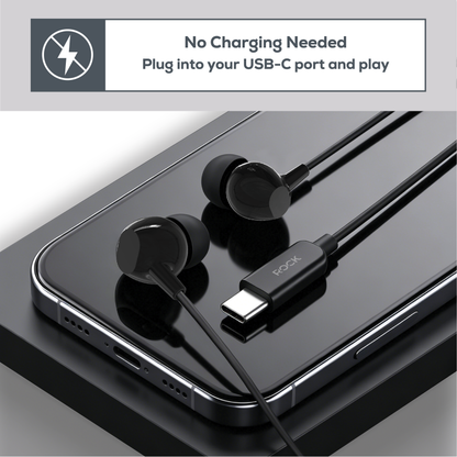 Rock GoWired Comfort USB-C Earphones With In-Line Controller
