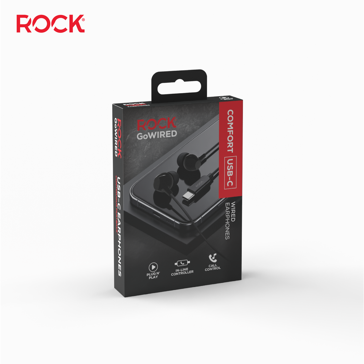 Rock GoWired Comfort USB-C Earphones With In-Line Controller