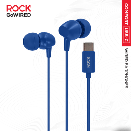 Rock GoWired Comfort USB-C Earphones With In-Line Controller