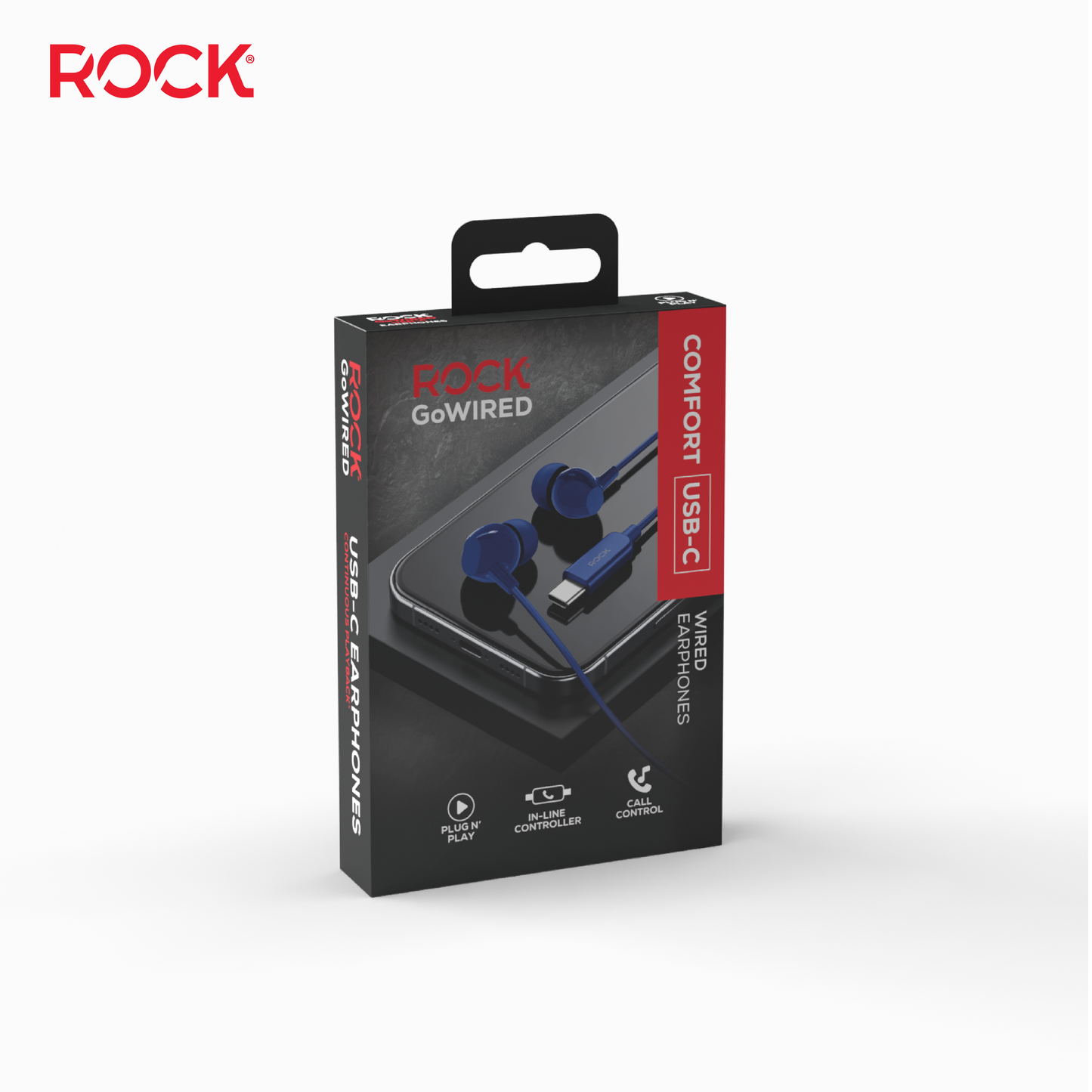 Rock GoWired Comfort USB-C Earphones With In-Line Controller
