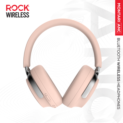 Rock Montari ANC Bluetooth On-Ear Headphones with 42 hour Playback - White