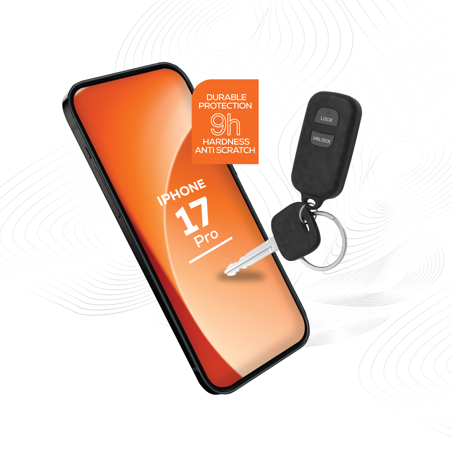 Rock Tempered Glass Screen Protection For iPhone 17 Pro