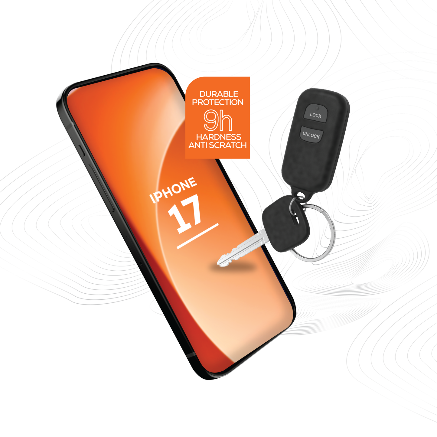 Rock Tempered Glass Screen Protection For iPhone 17