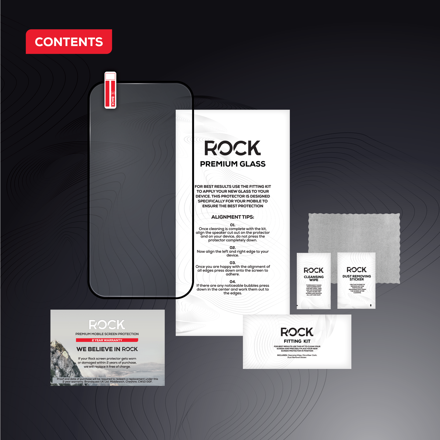 Rock Tempered Glass Screen Protection For iPhone Air