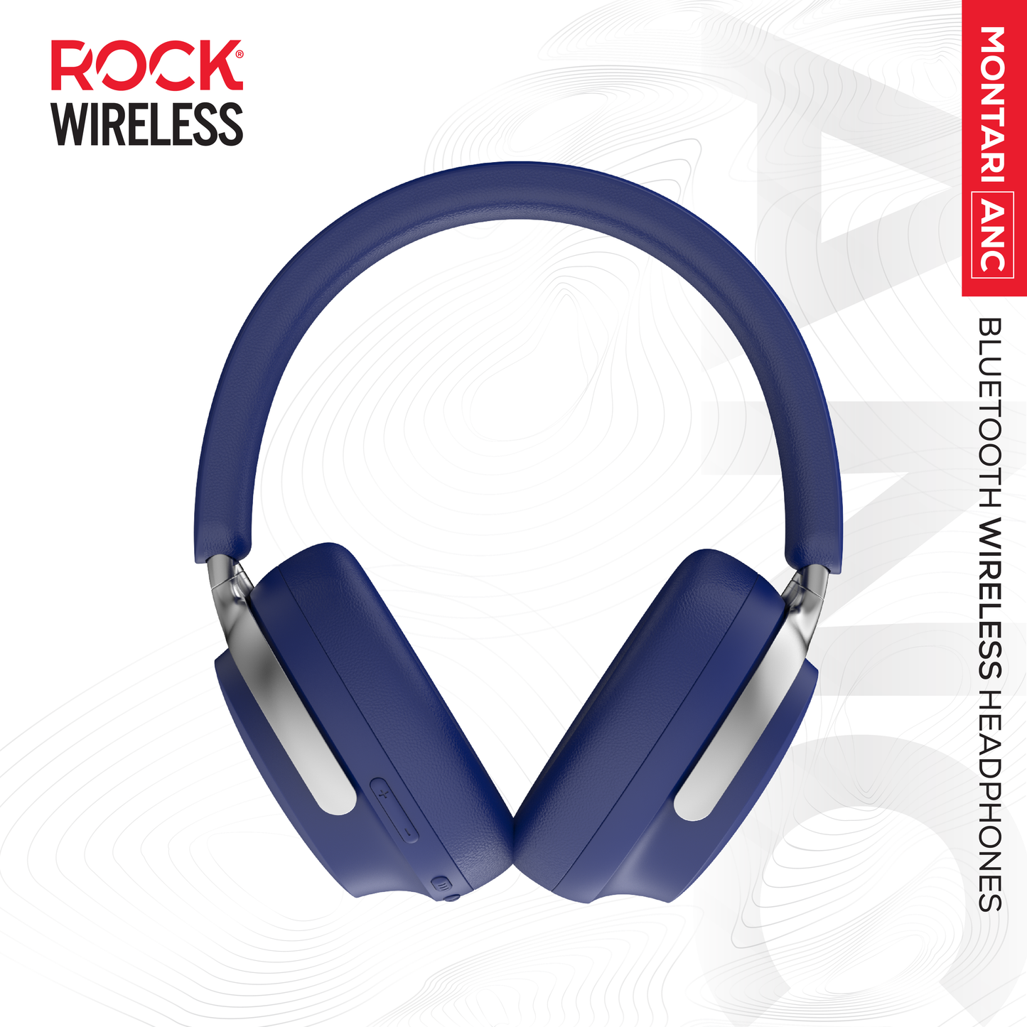 Rock Montari ANC Bluetooth On-Ear Headphones with 42 hour Playback - White