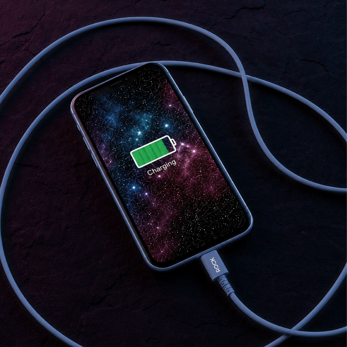 Rock Go Power 3 Metre USB to USB-C Charge & Sync Cable, 15W Navy