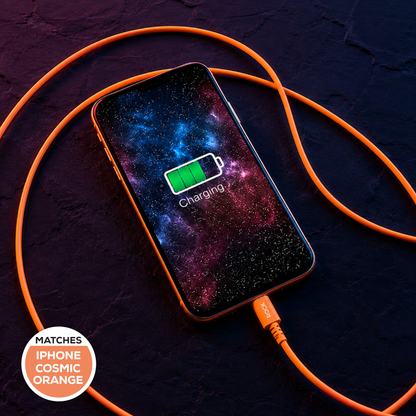 Rock Go Power 1 Metre USB to USB-C Charge & Sync Cable, 15W Cosmic Orange