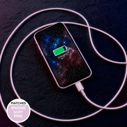 Rock Go Power 1 Metre USB-C to USB-C Charge & Sync Cable, 15W Soft Pink