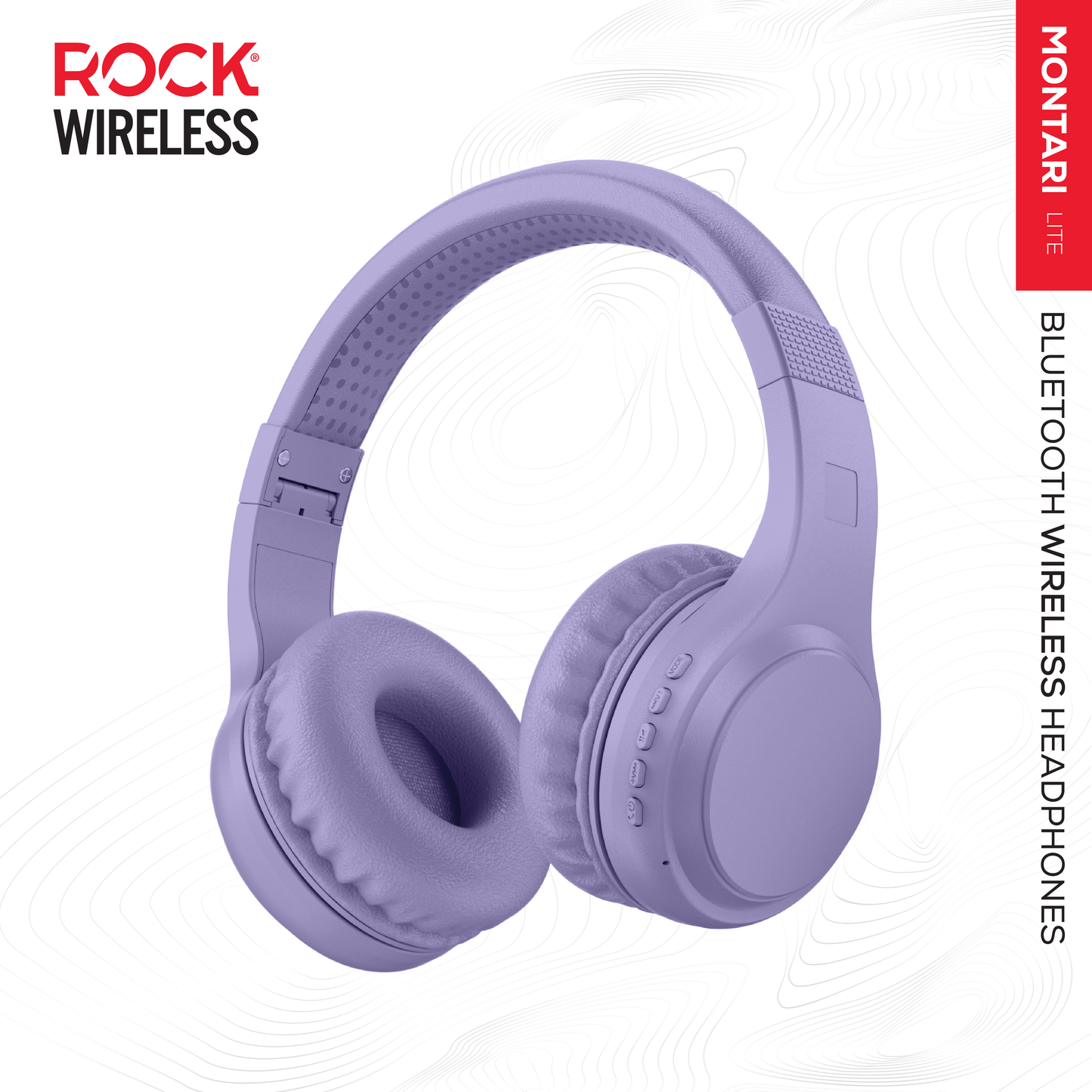 Rock Montari Lite Bluetooth On-Ear Headphones with 14 hour Playback - Black