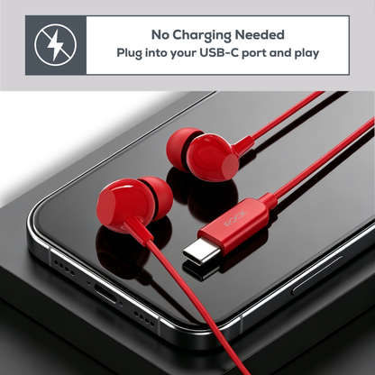 Rock GoWired Comfort USB-C Earphones With In-Line Controller