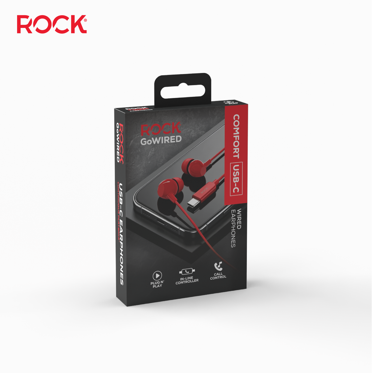 Rock GoWired Comfort USB-C Earphones With In-Line Controller