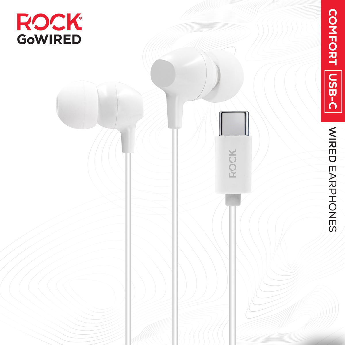 Rock GoWired Comfort USB-C Earphones With In-Line Controller