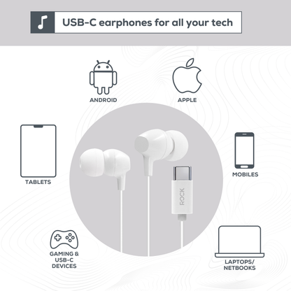 Rock GoWired Comfort USB-C Earphones With In-Line Controller