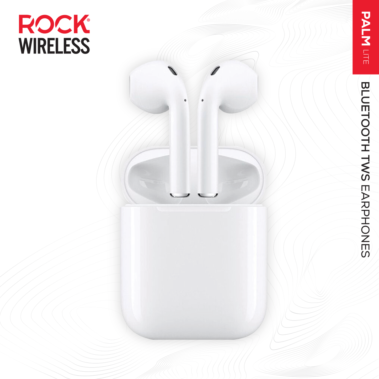 Rock Palm Lite True Wireless Earphones with 7 hour Playback - White