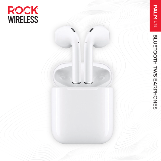 Rock Palm Lite True Wireless Earphones with 7 hour Playback - White